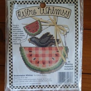 VINTAGE 1994 Wire Whimsy Watermelon Whimsy Counted Cross Stitch Kit *NEW*